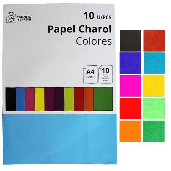 313634 cuaderno de papel charol 10 hojas colores 33 x 23 cm. bismark 313634