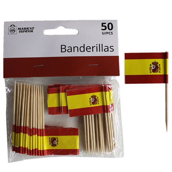 BANDERILLAS ESPAÑA 50UDS