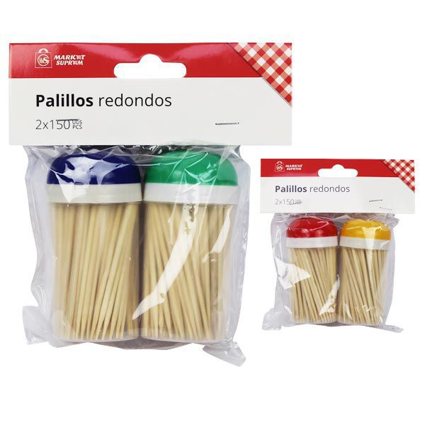 PALILLERO 150 PALILLOS 2UDS BAMBU