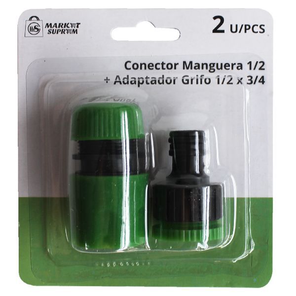 CONECTOR MANGUERA 1/2 + ADAPTADOR GRIFO 1/2X3/4