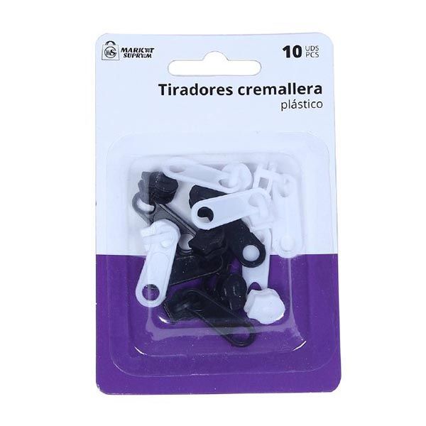 TIRADORES CREMALLERA PLASTICO 10 UDS