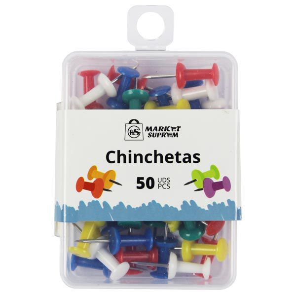 CHINCHETA PINS 50 UDS COLORES STDS