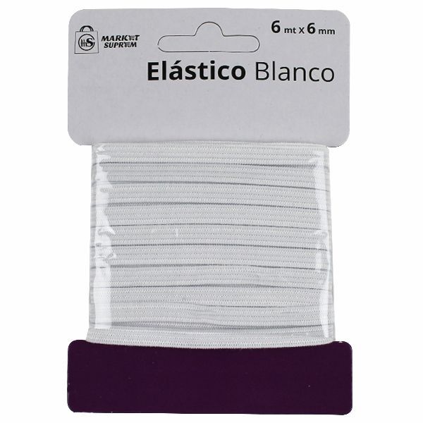 ELASTICO BLANCO 6MX6MM